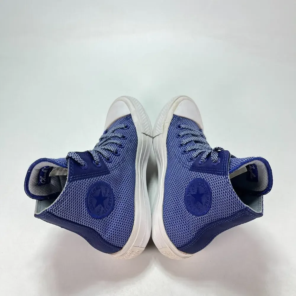 Converse Chuck Taylor All Star II Blue Basket Weave 155535C Youth Sz 3 Women's 5